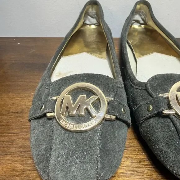 Michael Kors Fulton Moccasins Flats Woman Size 10M- Olive Green Suede Leather - Picture 4 of 5